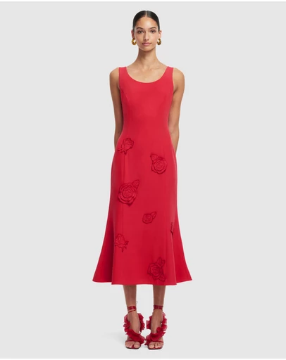 LEO LIN - Emily Applique Midi Dress