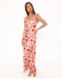 Petal & Pup - Enala Maxi Dress - Red Floral
