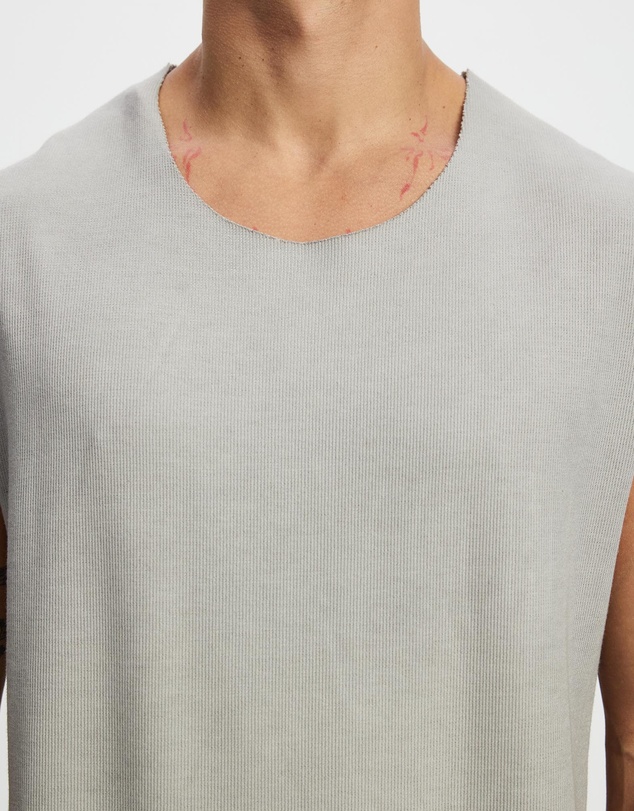 Surrounded By Ghosts - The Santite Crew Knit Raw Neck Vest