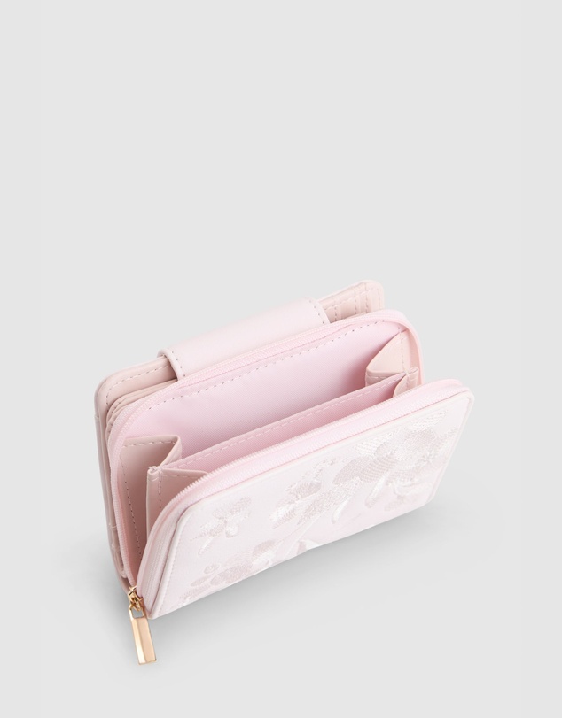 Laura Jones - Embroidered Small Tab Wallet