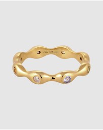 Elli Jewelry - Ring Tanzanite Gemstone Statement 925 Sterling Silver Vermeil