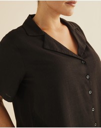 Atmos&Here Curvy - Alis Linen Blend Shirt