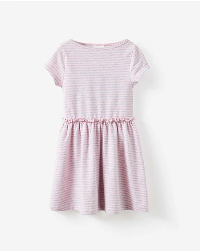 Cotton On Kids - Boat Neck Frill Short Sleeve Dress