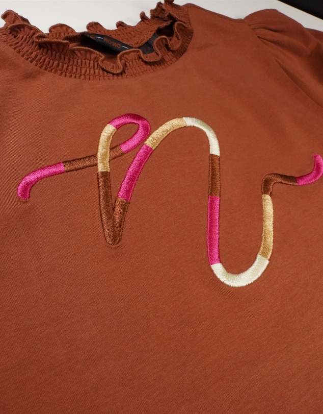 NONO - Kilias Organic Top with Colourful Embroidery - Kids-Teens