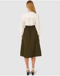 SACHA DRAKE - Pleated A-Line Skirt
