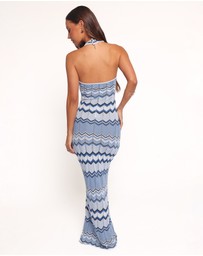 Petal & Pup - Neasa Knit Maxi Dress - Blue