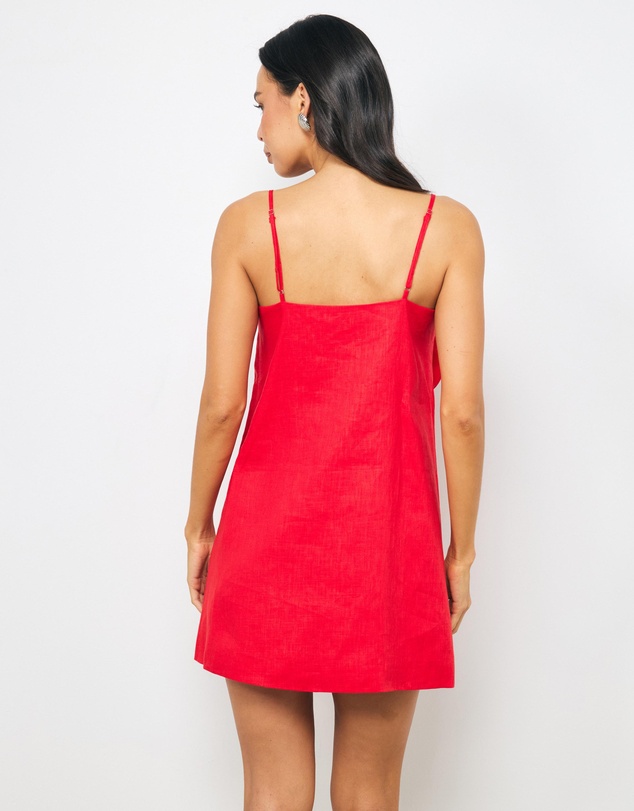 AERE - Mika Placement Flower Mini Dress