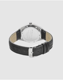 Maxum - Sydney - Black Dial, Silver Tone Case & Black Leather Band