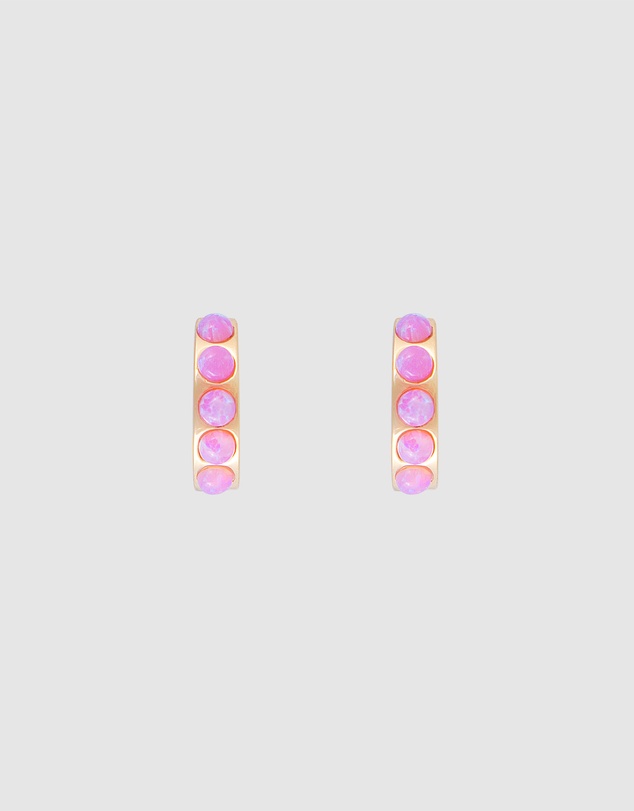 FAIRLEY - Pink Opal Crystal Huggies