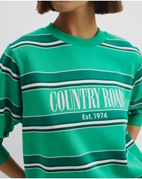 Country Road - Australian Cotton Stripe Heritage Sweat