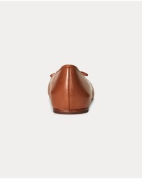Polo Ralph Lauren - Pointed Leather Ballet Flats - Women's
