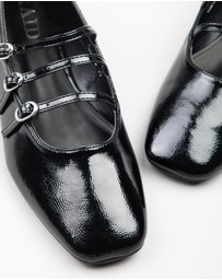 RAID - Galore Ankle strap ballet pumps in black