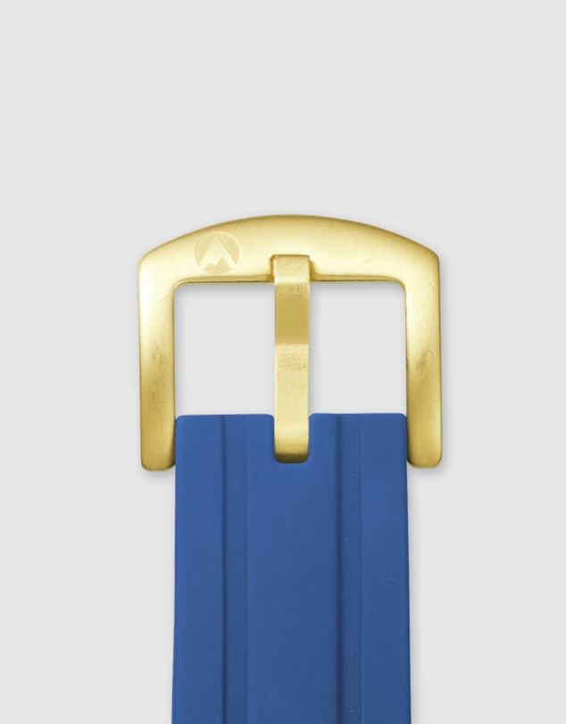 Maxum - Prince Band - Blue Silicone With Gold Tone Buckle