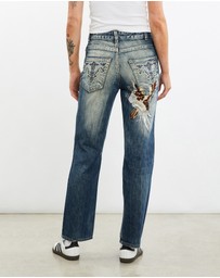 Vintage by The Real Deal - Pre Loved - Vintage Y2K Embroidered Denim Pants