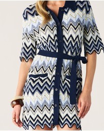 MOS The Label - Pulse Knit Mini Shirt Dress