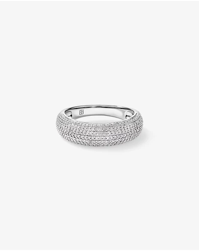 Michael Hill - Pavé Dome Ring in Sterling Silver - Medium