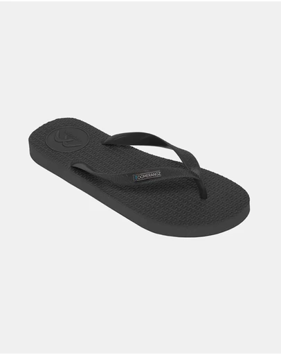 Boomerangz Footwear - Men's Black Thongs with arch support and 2 x interchangeable straps