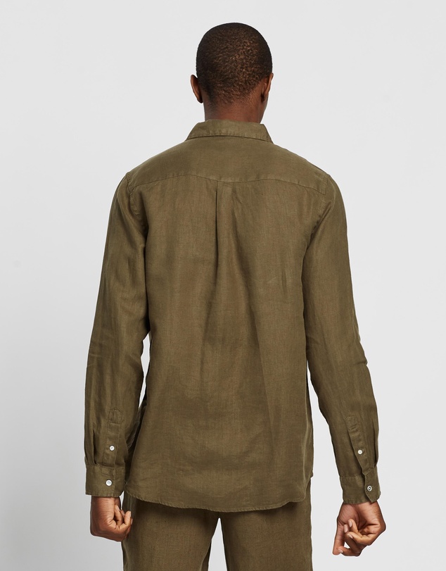 Assembly Label - Casual Long Linen Sleeve Shirt