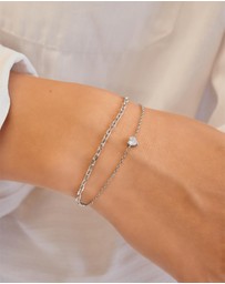 Ania Haie - Ania Haie Silver Sparkle Heart Bracelet