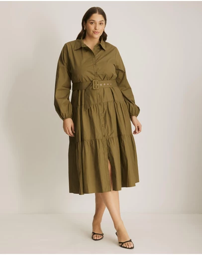 Atmos&Here Curvy - Aria Two Tiered Maxi Dress