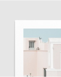 Olive et Oriel - Oia House Santorini Art Print