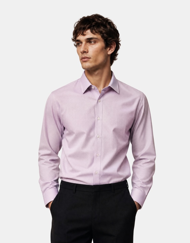 Henry Bucks - HENRY SARTORIAL Cotton Shirt PINK