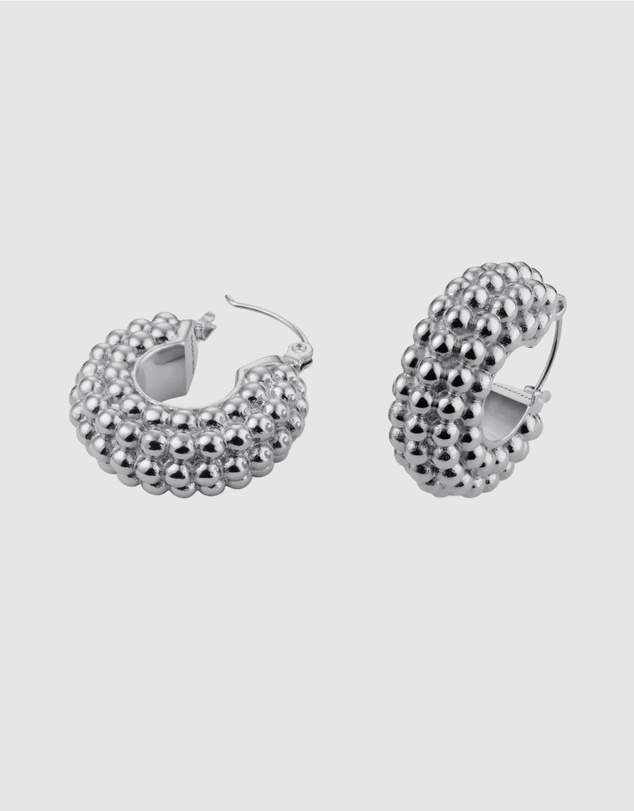 Rosefield - Bubble Silver-Tone Hoop Earrings