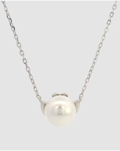 Georgini - Georgini Adagio Crescent Nine-2-Five Pearl Necklace Silver