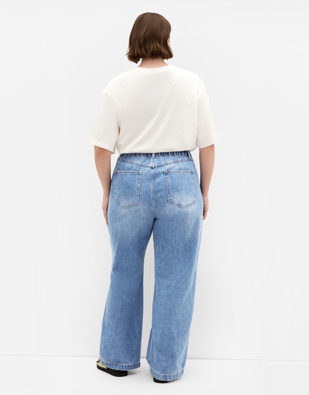 City Chic - Plus size Harley Fit Jessa Wide Leg Regular Jean - light wash