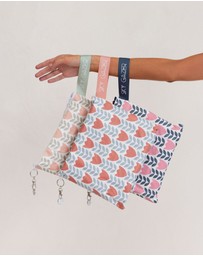Sky Gazer - Multi-Use Reusable Bags (Pack of 4)- Navy & Pink