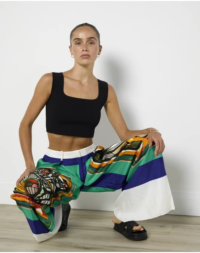 Cirkular - Pre-Loved - Christopher Esber Bandana Print Silk Pants