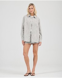 Rolla's - Drift Oversized Denim Shirt Python