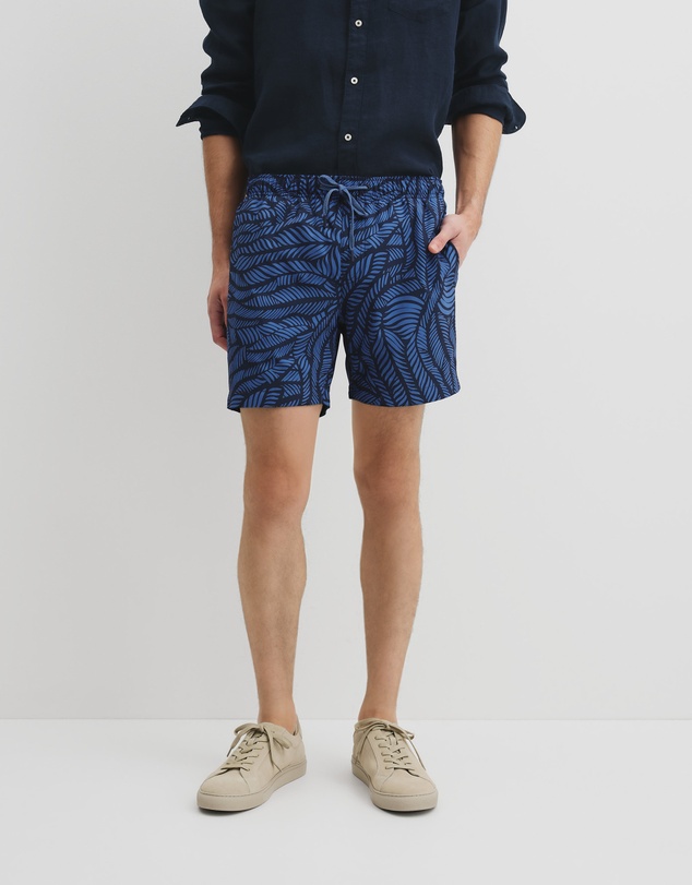 Country Road - Recycled Polyester Leaf Print Swim Short
