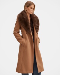 Forever New - Shelby Faux Fur Collar Coat