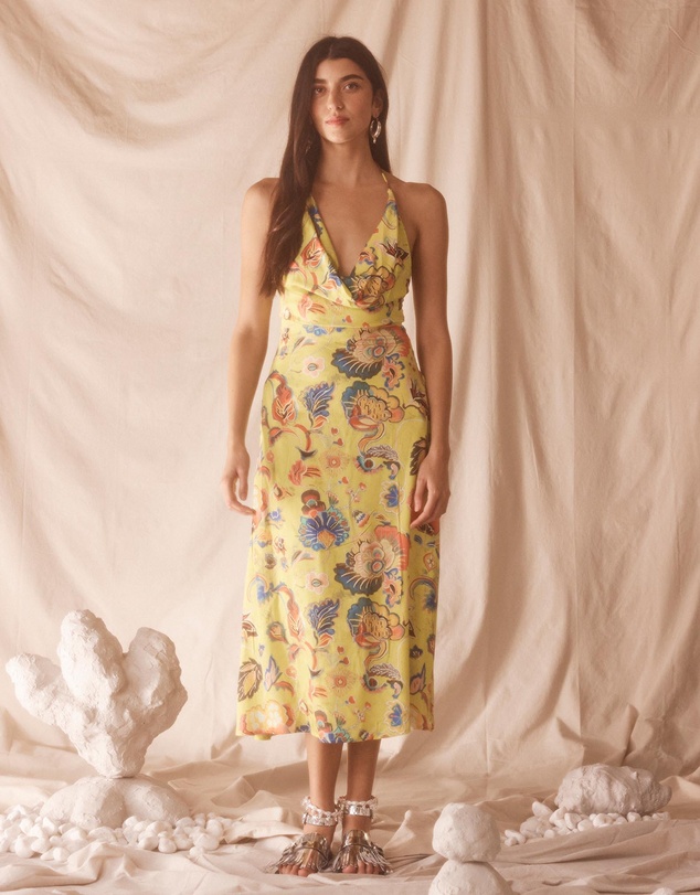 KINGA CSILLA - Bacio Di Mare Halter Midi Dress