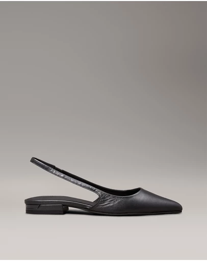 Calvin Klein - Leather Slingback Ballerinas