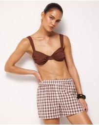 AERE - Ruched Underwire Bikini Top