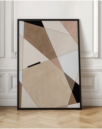 Olive et Oriel - Geometric Beige Art No.1 by Elena Ristova Art Print