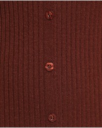 Petal & Pup - Marshall Button Through Knit Maxi Dress - Chocolate