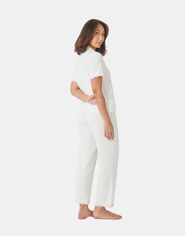 Gingerlilly - Dianne Bamboo Long PJ set with Lace