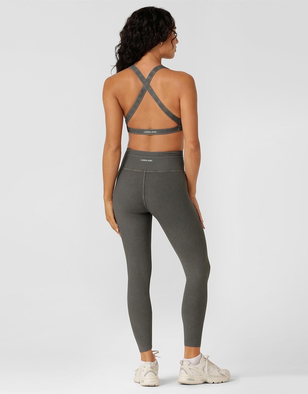 Lorna Jane - Perform Washed Rib Ankle Biter Leggings
