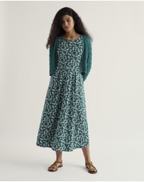 Seasalt - Seasalt Cornwall Blue Veronica Short Sleeve Midi Dress