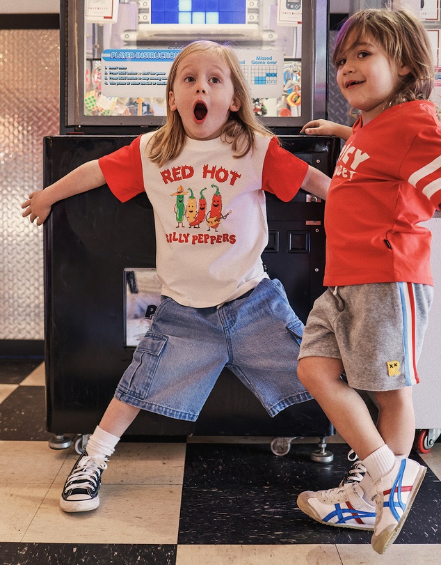 Rock Your Kid - Milo Tee in Fiery Red