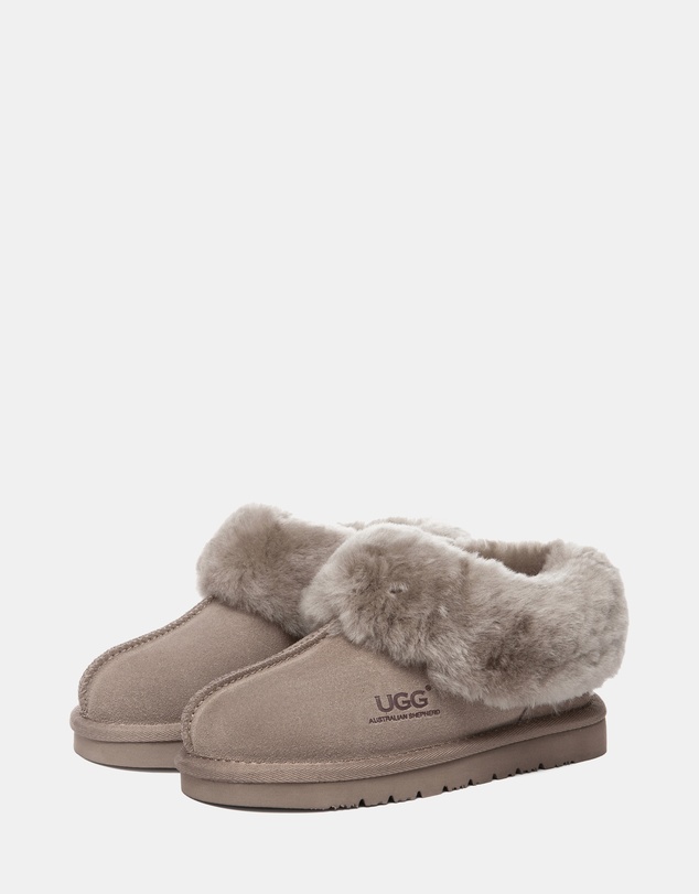 EVERAU - Australian Shepherd Ugg Kids Homey Slipper Cow Suede Upper House Shoes