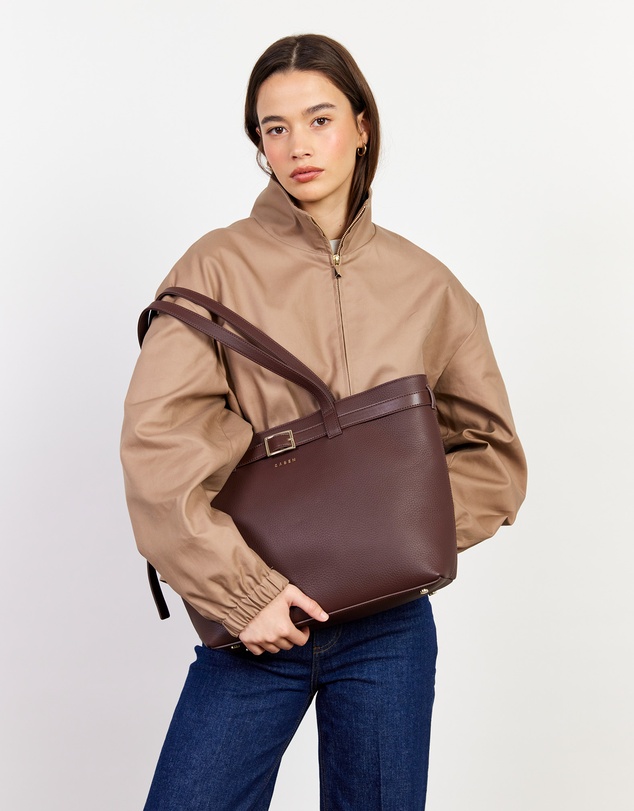 SABEN - Tabby Shoulder Bag Espresso + Bronze