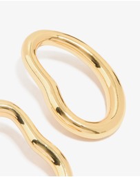 Lovisa - Gold Plated Organic Open Oval Stud Earrings