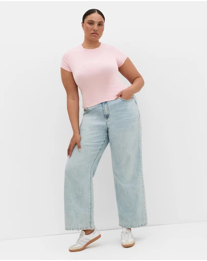 City Chic - Micro Print Tee