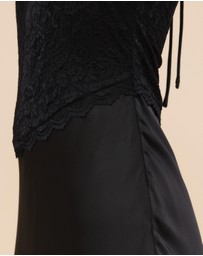 CHANCERY - Georgie Halter Neck Lace Panelled Maxi Dress