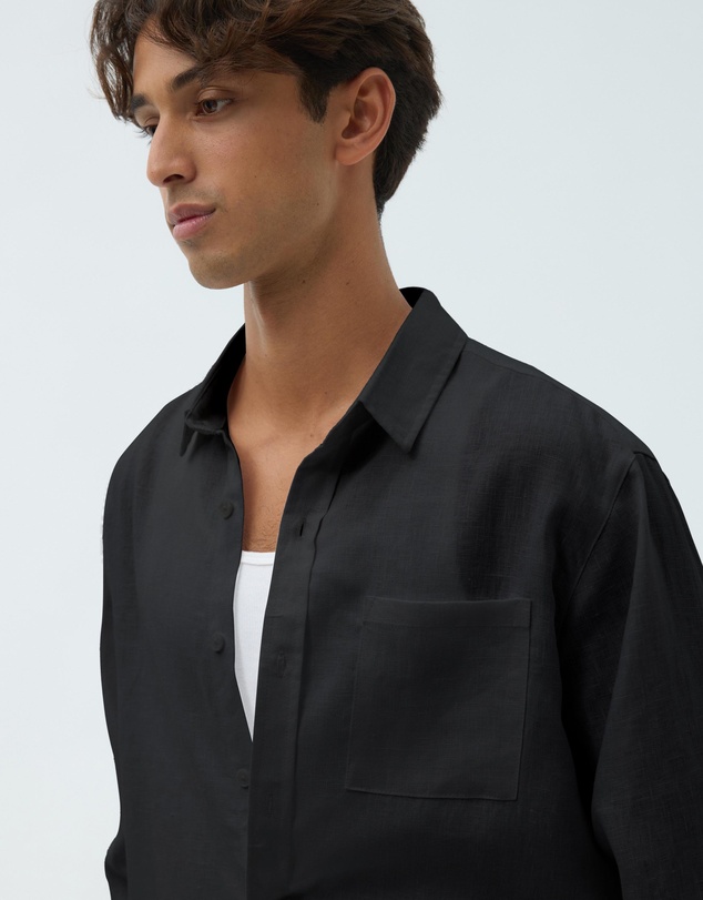 AERE - Resort Linen LS Shirt