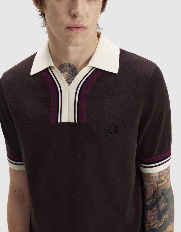 Fred Perry - Tipped Open Neck Knitted Shirt
